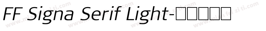 FF Signa Serif Light字体转换